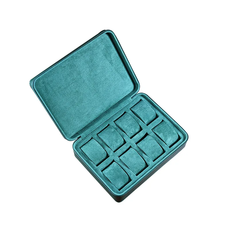 

Eight-gauge microfiber leather watch storage box portable business trip leather storage bag jewelry box