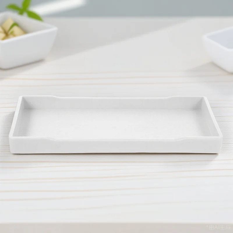 Sturdy Thick Bathroom Tray Vanity Storage Plate Toiletries Organizer Rectangular Countertop Tray Soap Perfume Jewelry