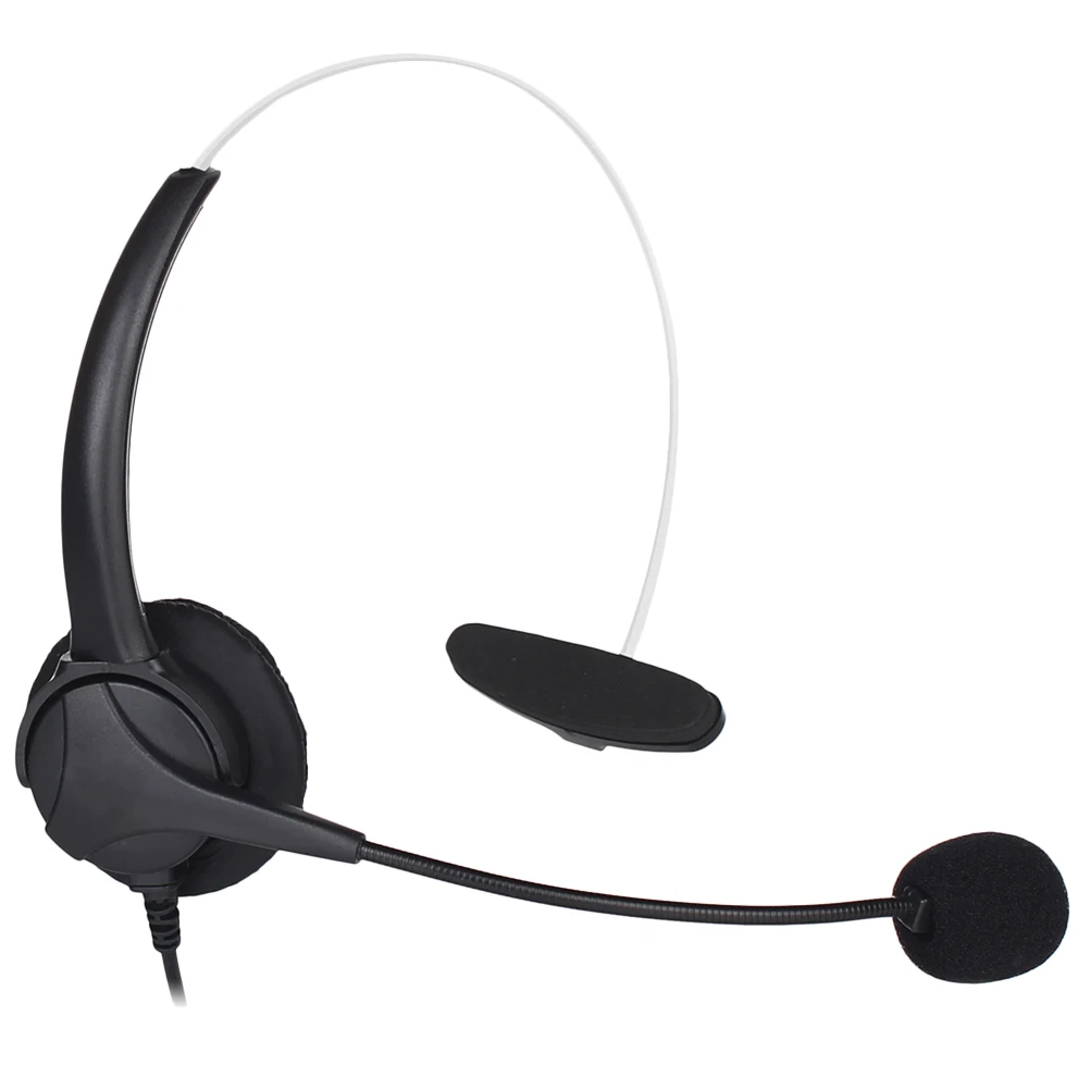 

Business Headset Wire Headphone Single Ear Customer Service Computer Noise Reduction Microphone 360 Degree Rotatable Soft