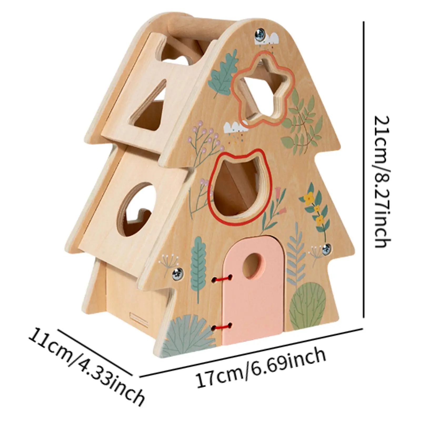 Giocattolo selezionatore di forme Giocattolo educativo Gioco interattivo Riconoscimento del colore della forma Giocattolo classico in legno per neonati Regali per bambini piccoli