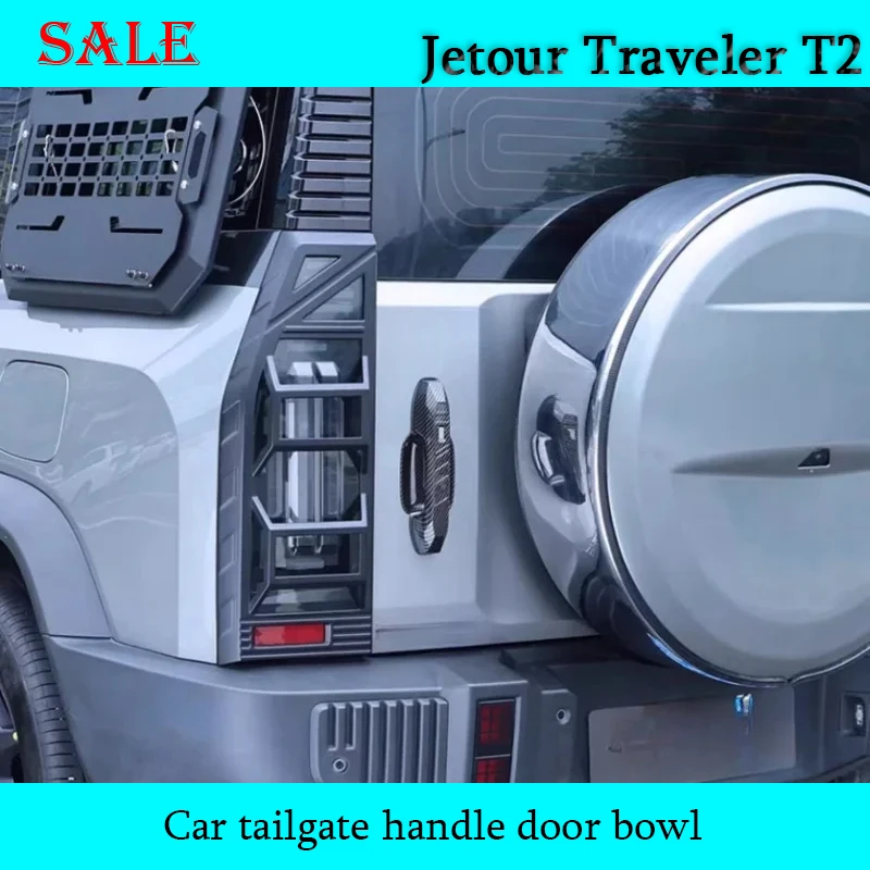 

Fit for JETOUR Traveler T2 2024 Car tailgate handle door bowl modification car tailgate decoration sticker Car exterior parts