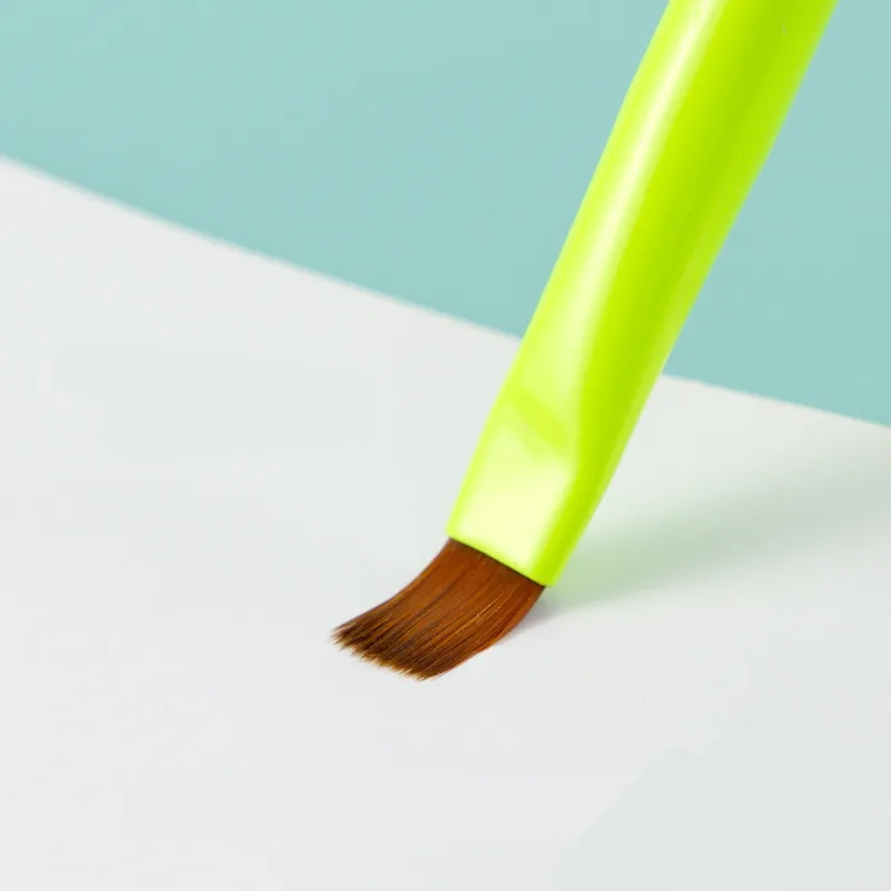 1/12 قطعة فرشاة أظافر خضراء فرشاة جل للتقليم جل الأشعة فوق البنفسجية من الإكليريك تمديد القلم طلاء الأظافر فرشاة الرسم