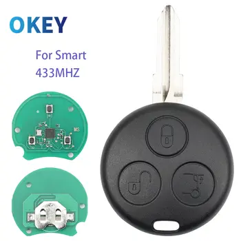 Okey 433MHz 三鍵遙控車鑰匙,適用於賓士 Smart Fortwo 450 Forfour City Coupe Roadster 8 最佳銷售 好的 - №7