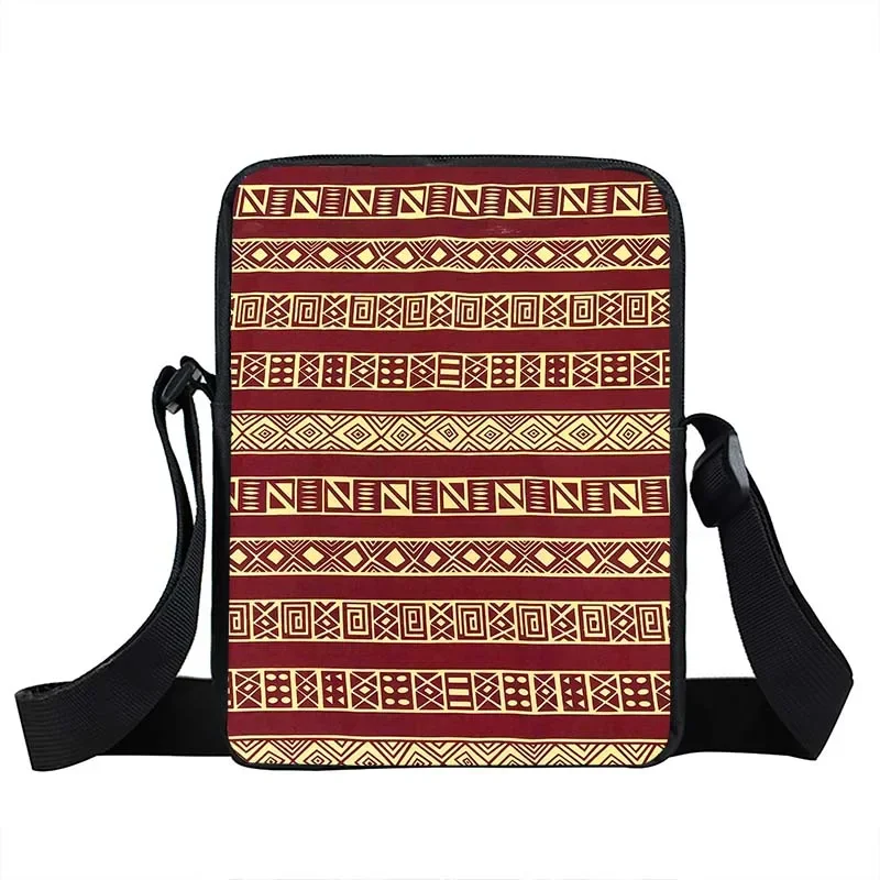 Afro Tribal Ethic Print Messenger Bag African Women Kid Bookbags Africa Traditional Pattern Small Satchel Shoulder Bags Gift