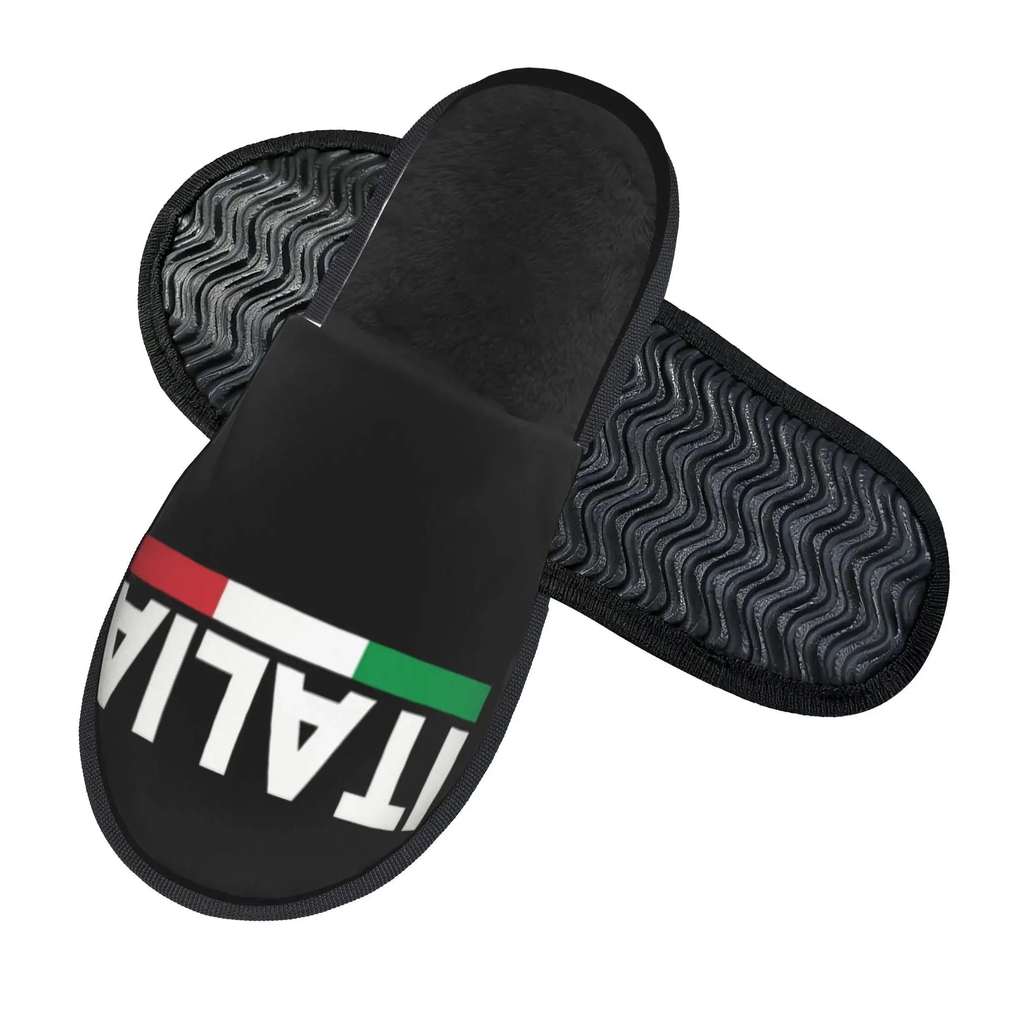 Flag of Italy House Slippers Women Cozy Memory Foam Italian Patriotic Slip On Spa Slipper Shoes