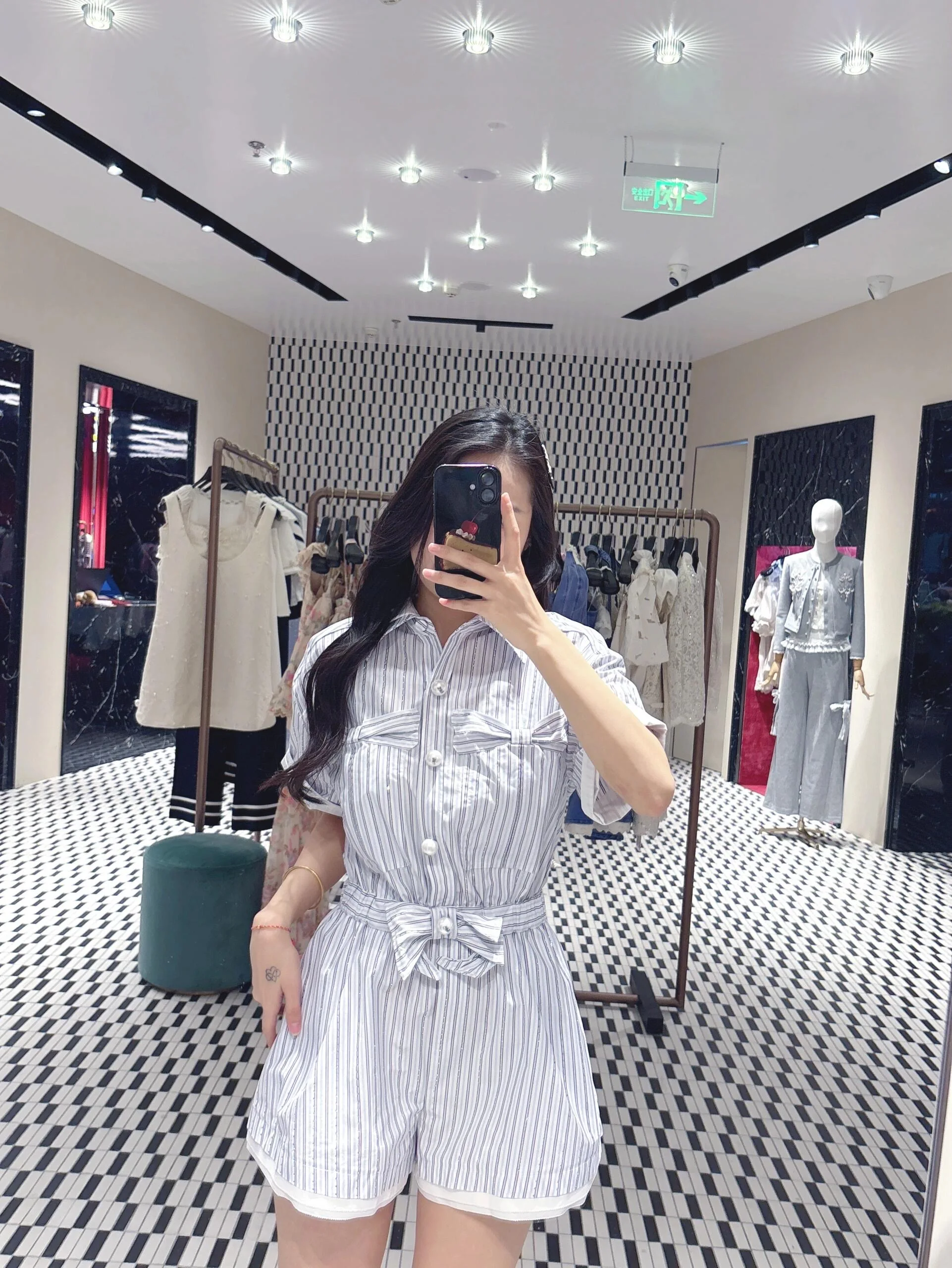 

Summer 2025 Knot iny Rhinestone Striped Top And Pants One-Piece Dr Unique Design Commute Sle ort Sve Po...