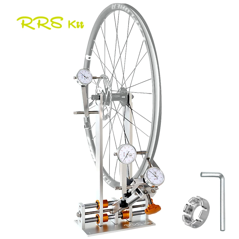 RRSKIT Professional Bicycle Wheel Truing Stand With Dial Indicator