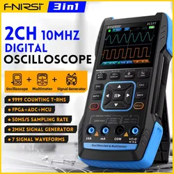 FNIRSI 2C23T Handheld Digital Oscilloscope Multimeter + Function Signal Generator 2023 Latest 3IN1 Dual Channel 10MHZ*2 50MS/s