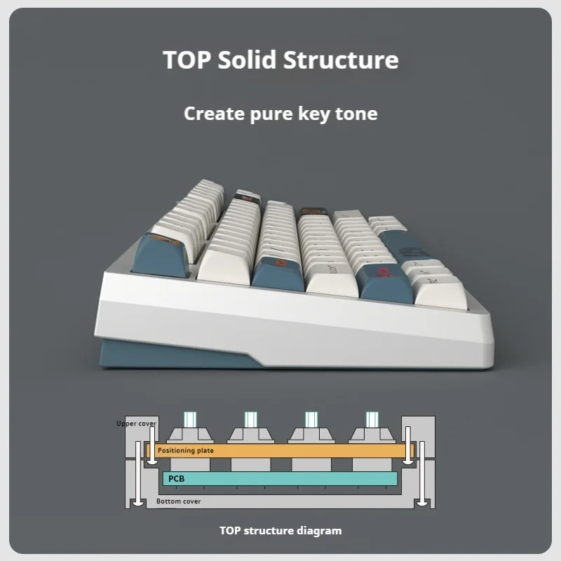 Darmoshark TOP 87 Wireless Mechanical Keyboard Hot Swappable RGB Tri-Mode Bluetooth 2.4g Customized Gaming Keyboard