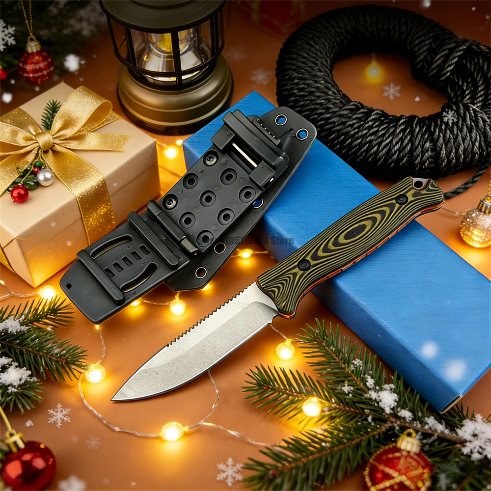 

Outdoor Camping Tactical Survival Knife Stainless Steel Fixed Blade with G10 Handle EDC Knife with Sheath Holiday Gifts Tool