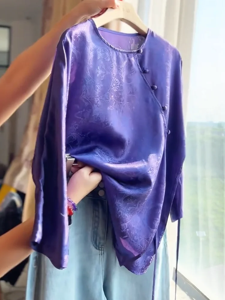 

Новая летняя женская блузка в стиле ретро с асимметричным воротником, утягивающая, универсальная, больших размеров