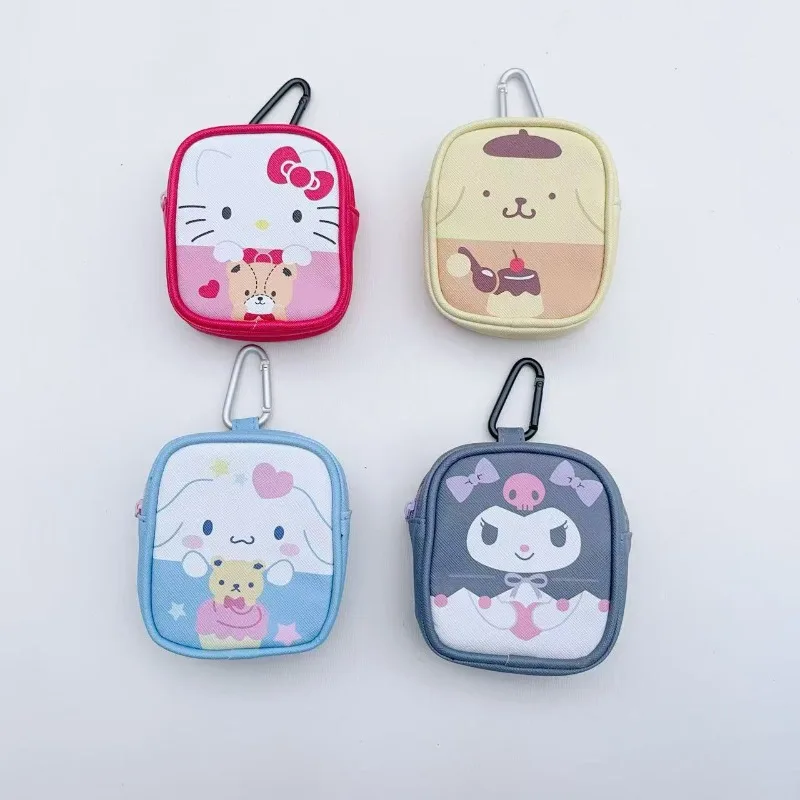 

Kawaii Hello Kitty Keychain Cute Cartoon Wallet Earphone Bag Travel Women Supplies Desktop Decoration Student Gift Wholesale