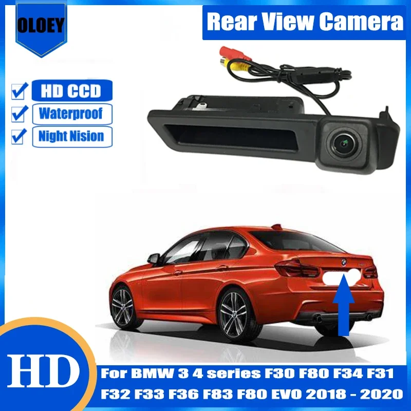 Backup Rear camera For BMW 3 4 series F30 F80 F34 F31 F32 F33 F36 F83 F80 EVO 2018 - 2020 Parking Trunk Handle Reversing Camera