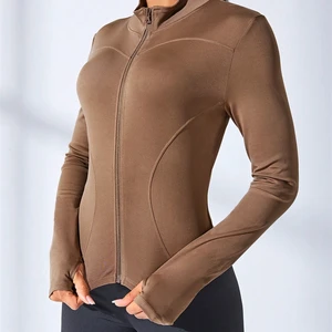 Frauensportjacke mit Reißverschluss, Yogajacke, Kurzfilm, Fitnesskleidung, Gewichtsverlust, Körperskulptur, neu, 2024 8 Hauptverkaufszweiwerin in Bunda - №1