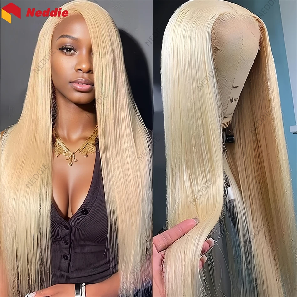 

new 613 Bone Straight 13x4 Long Lace Frontal Wig 13x6 Neddie Preplucked Front 100% brazilian Human Hair Wigs On Sale Clearance