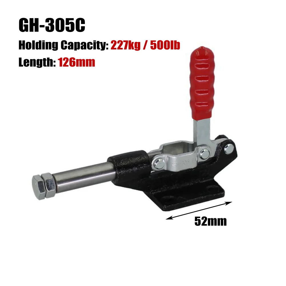 Quick Release Toggle Clamp 227kg-680kg Clamping Force Push-pull Clamps GH-305 GH-304 Woodworking Tool Vertical Type Clamp