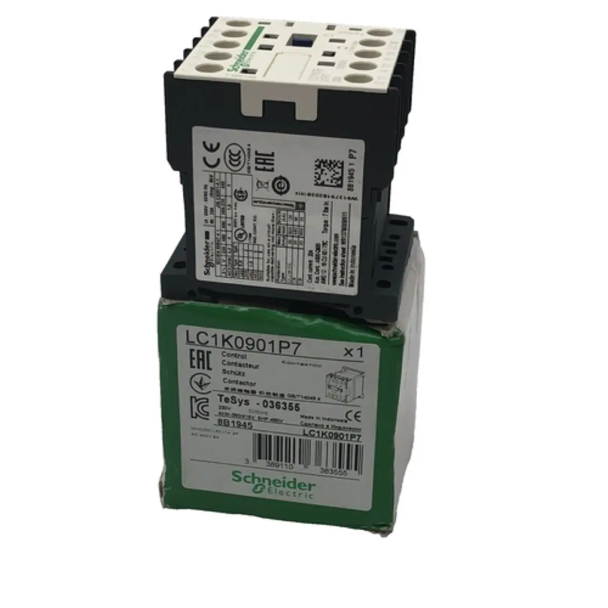 

LC1K0901P7 LC7K0901P7 contactor - 3P - AC-3 = 440 V 9 A - 1 NO aux. - 230 V AC coil