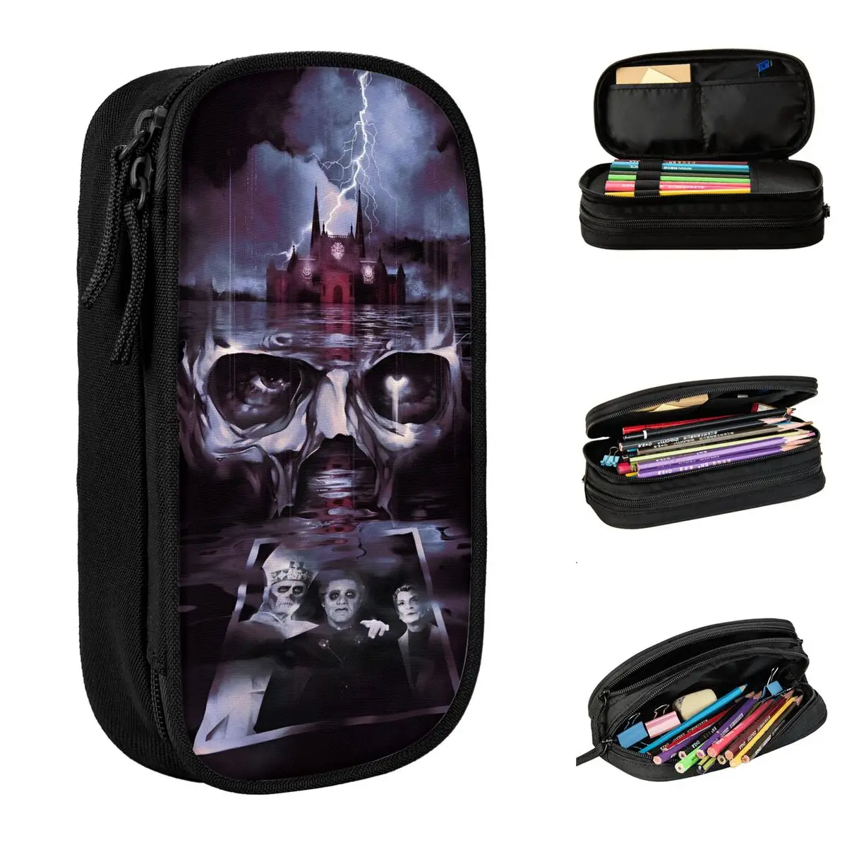

Ghost Band Rock Metal Music Pencil Cases Fashion Pen Bags Student Large Storage School Supplies Cosmetic Pencil Pouch