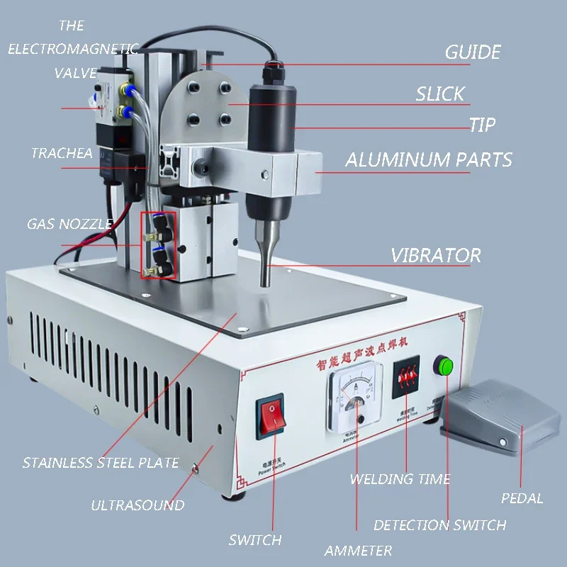 220V/1200W Mini Integrated Spot Welder Ultrasonic Mask Pointing Welding Machine Ear Belt Connecting Machine