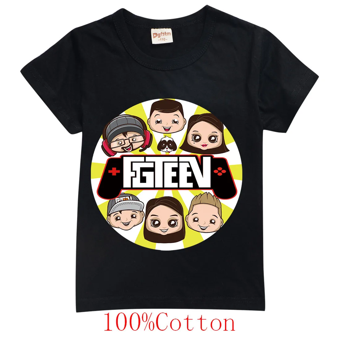 Neue FGTEEV Kleinkind Mädchen Shirt Kinder T-Shirt 2023 Kinder Sommer Tops Hip-hop Casual Teenager Kurzen Ärmeln T-Shirt heißer Verkauf