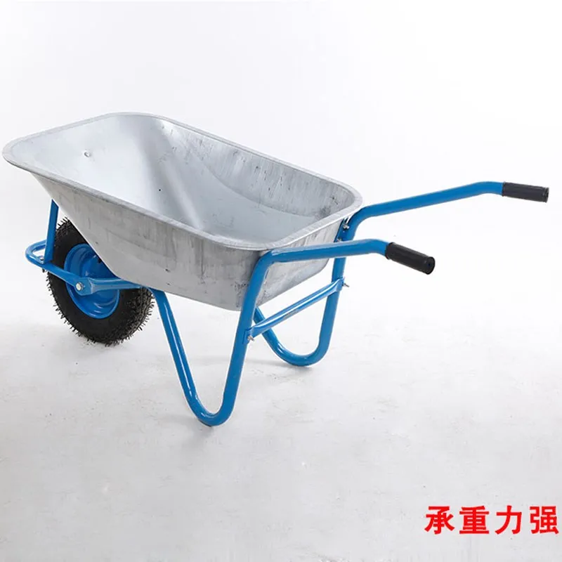 Single-Wheel Trolley Construction Site Garden Sand and Mud Loading Trolley Garbage Solid Double-Wheel Agricultural Tool Carrier