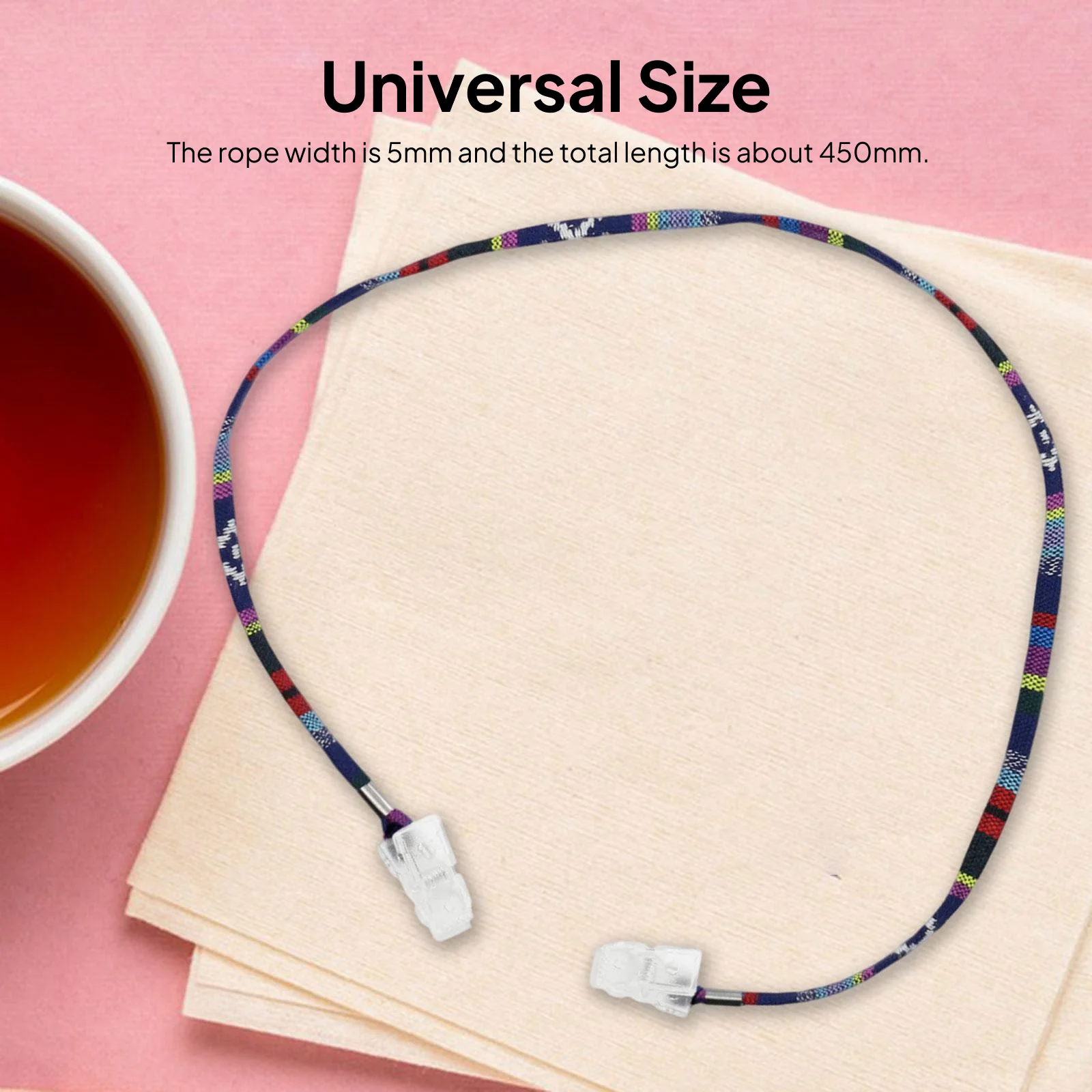 Multifunctional Cotton Napkin Clip Bib Holder Dining Lanyard Towel Chain for Home Cafe Hotel Use
