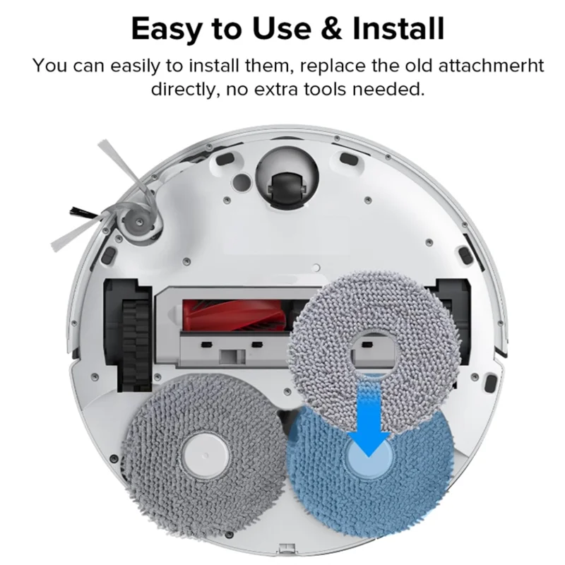 10 PCS Mop ผ้าสําหรับ Roborock Q Revo/Qrevo Pro/Qrevo S/Qrevo Curv/Qrevo Maxv หุ่นยนต์สูญญากาศ Enhanced ทําความสะอาด Efficiency-A77G