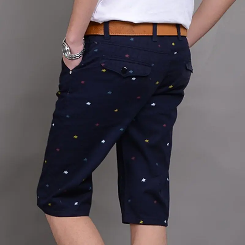 Men's Clothing 2024 Summer New Shorts  Print  Loose Pockets Short Pants Bottoms High Quality  for  Hombre Q336