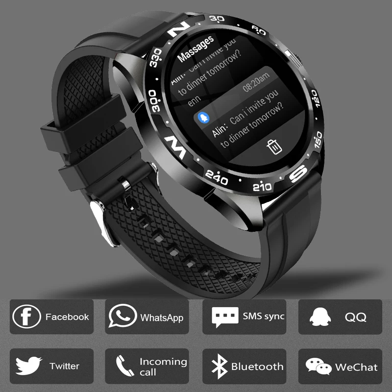 مقاوم للماء الدورية الحافة Smartwatch ، 1.32 "، 360x360 بكسل ، ساعة ذكية للرجال ، مكالمة ، الاتصال الهاتفي مخصص ، جديد ، 2023