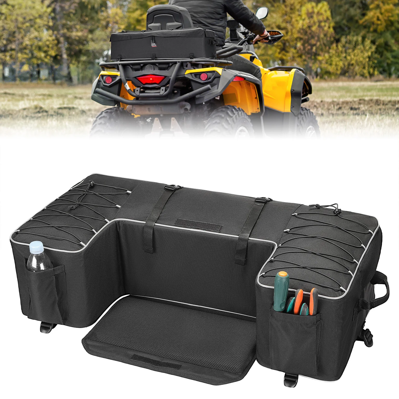 

Сумка для хранения на заднем сиденье квадроцикла для Suzuki, совместимая с Sportsman 450 500 570, Scrambler TRX FourTrax Outlander 570