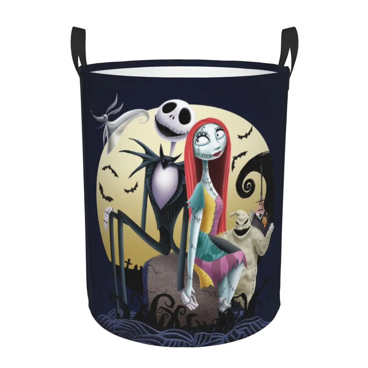 Custom The Nightmare Before Christmas Laundry Basket Tim Burton Jack Night Baby Hamper for Nursery Toys Organizer Storage Bins