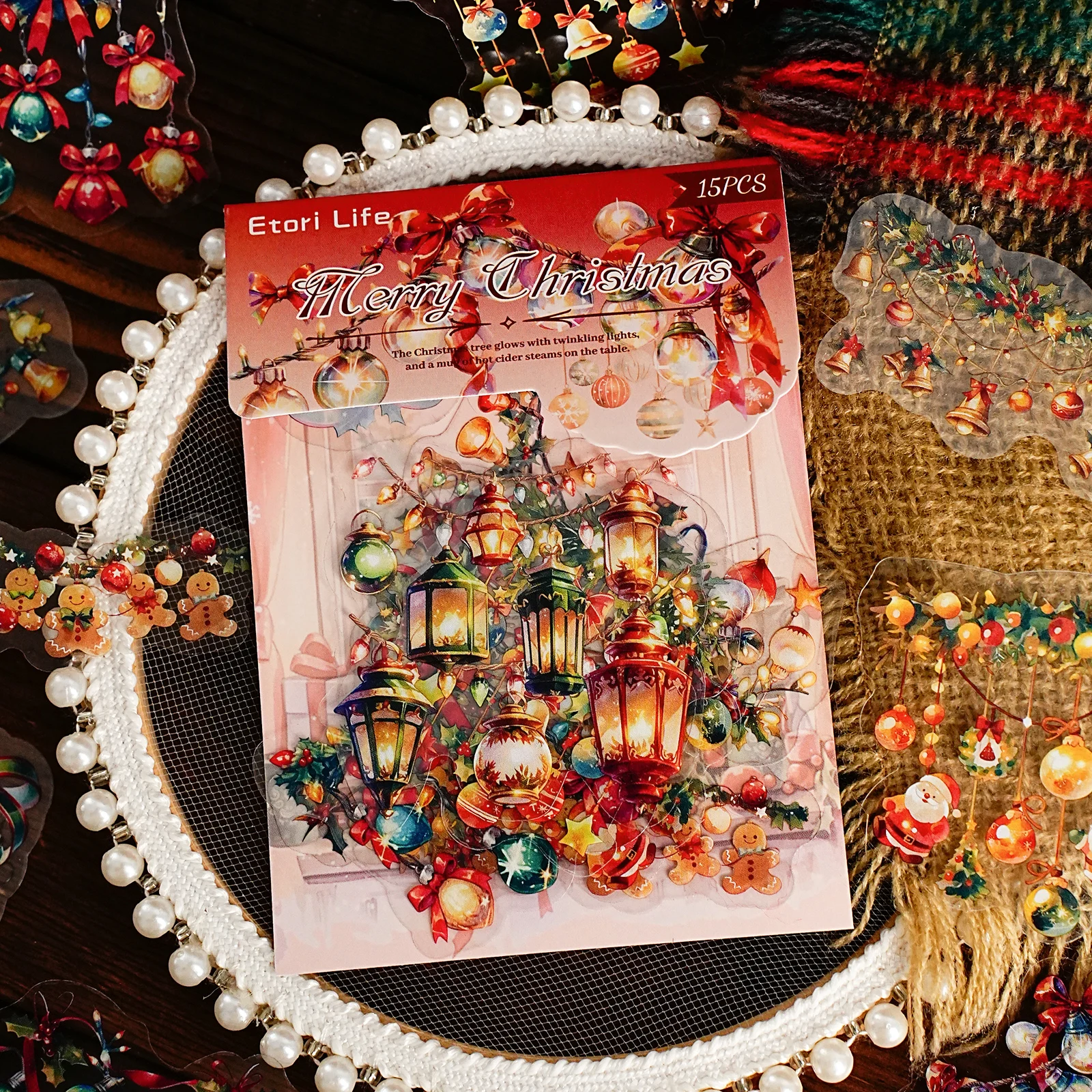 

Etori Life Lights up at Dusk Vintage Christmas Light Pattern Sticker Pack DIY Украшение для рождественских елок, украшение дома, ноутбук, альбом для вырезок ручной работы, фотоальбом, подарок на день рождения, новогодние наклейки, детские наклейки