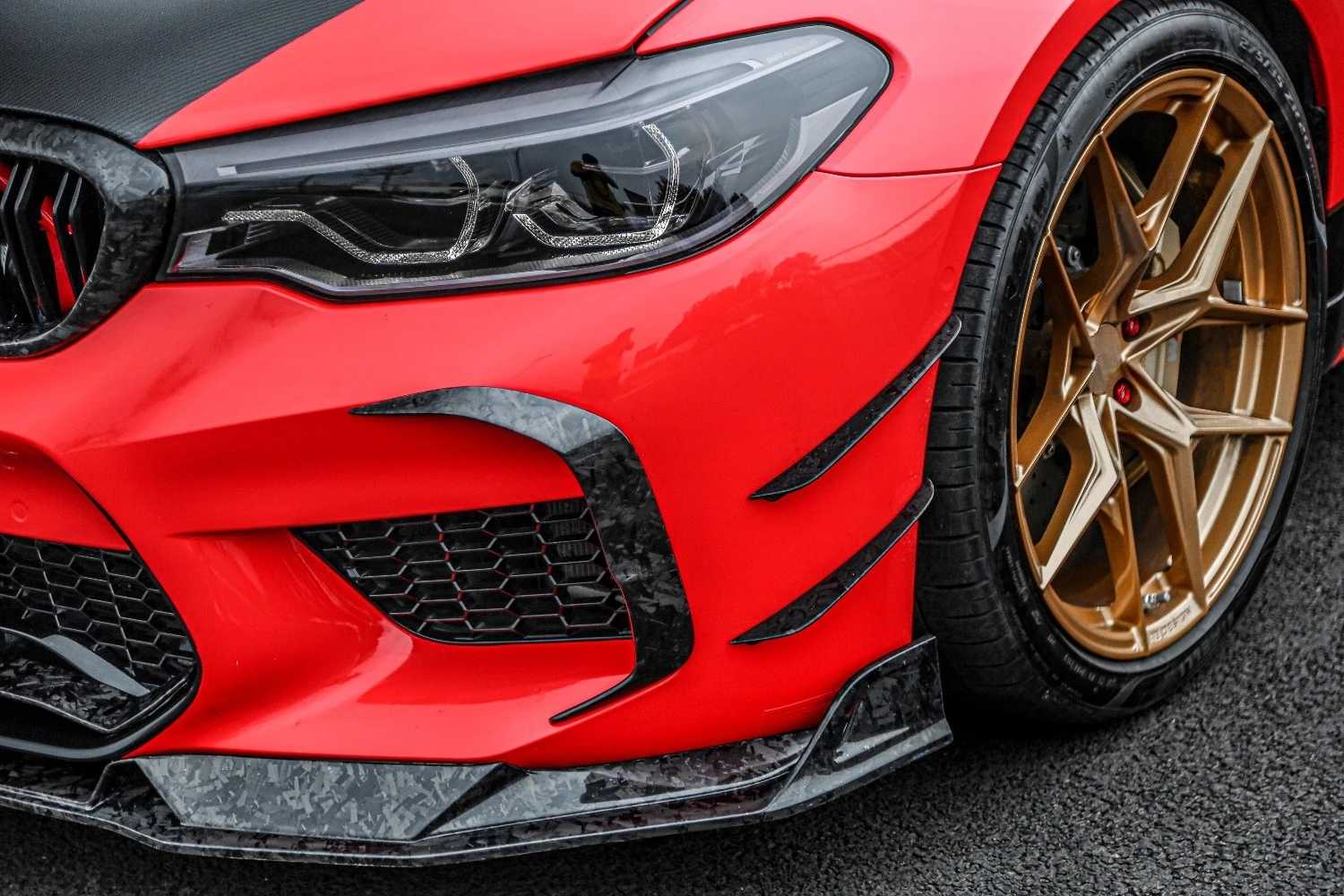 F90 M5 Pre Laci High-quality Carbon Fiber Modified Parts F90 M5 Front Lip Rear Diffuser