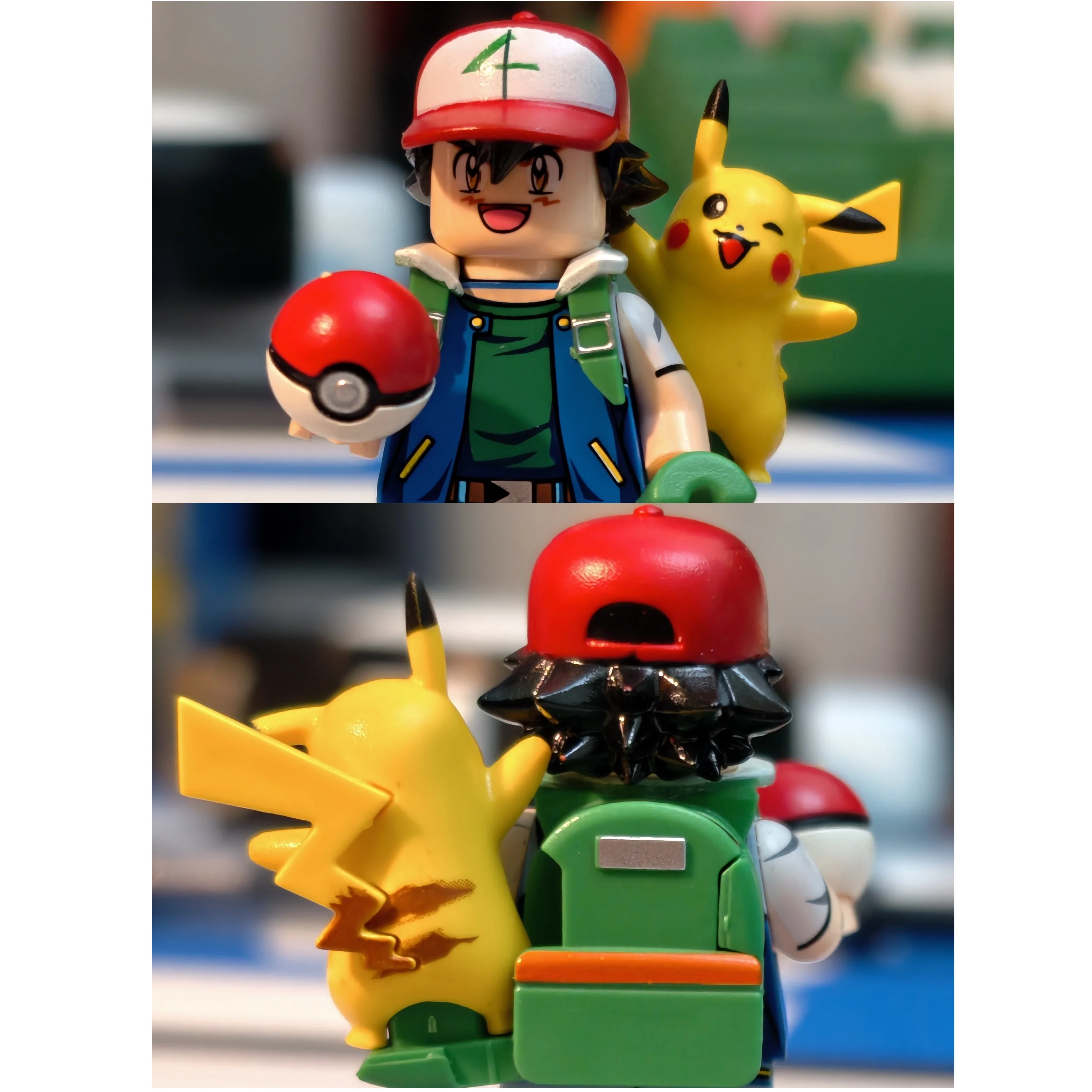 포켓몬 트레이너 피카추 리자몽 빌딩 블록 Ash Ketchum Misty Serena 미니 액션 피규어 완구