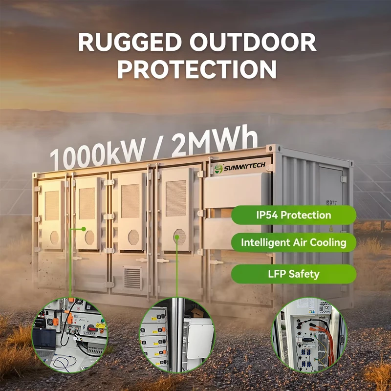 Economical 1MWh Container BESS | Air Cooling Tech | 20ft Plug & Play System for C&I
