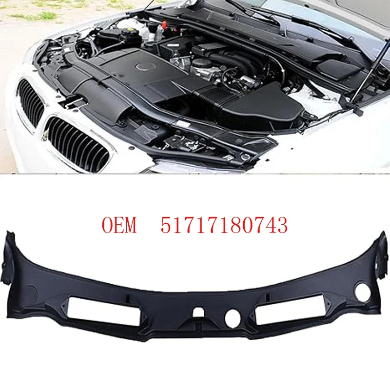 

Front Windshield Cowl Panel Cover Tray Wiper System Compatible for 3 Series 51717180743