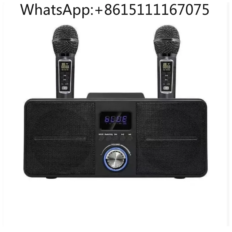 SD309 Bluetooth Karaoke Speaker With Dual Microphones 3D Surround Subwoofer Wireless Home Singing Audio Player
