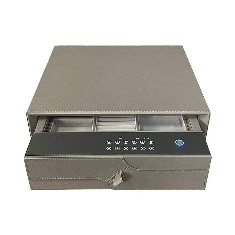 All Steel Mini Invisible Fingerprint Password Flip Storage Box Anti-theft Home Office Car Safe