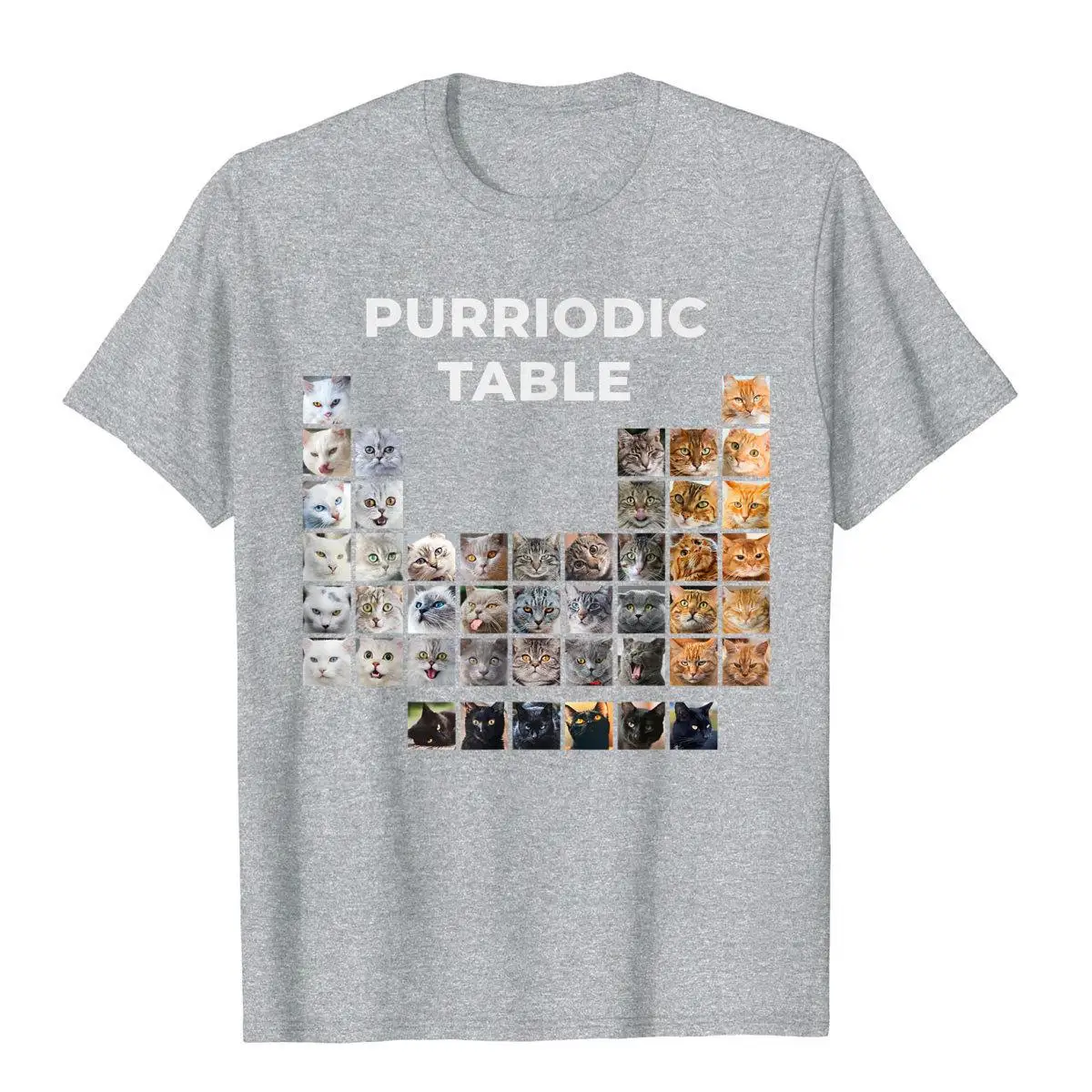 Funny Cat Chemistry Pun Periodic Table Gift For Men Women T-Shirt On Sale Geek T Shirt Cotton Men T Shirt Harajuku Streetwear