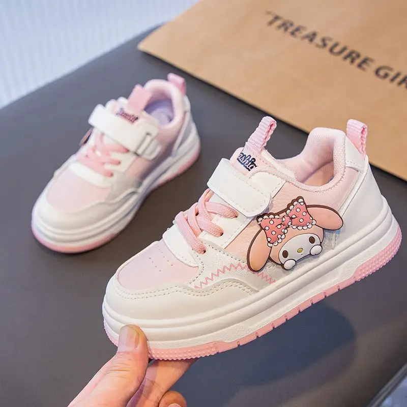 

Girls Board Shoes 2026 Spring and Autumn New Fashion Foreign Style Children's Sports Shoes Cartoon Student White Shoes