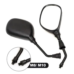 Motosiklet dikiz aynaları 8mm 10mm konu M10 M8 için GY6 50cc 110cc 125cc 150cc çin ATV QUAD Moped Scooter CRF