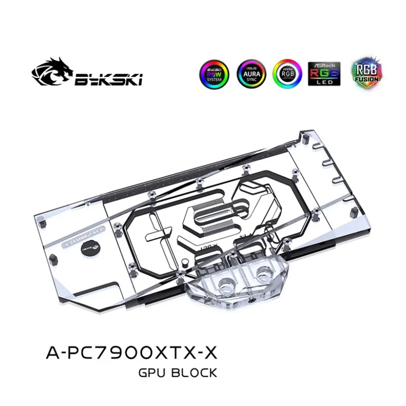 Bykski rx 7900xt gpu block verwendung für power color amd radeon rx 7900xt hellhound karte/wasser kühlung kupfer kühler A-PC7900XTX-X