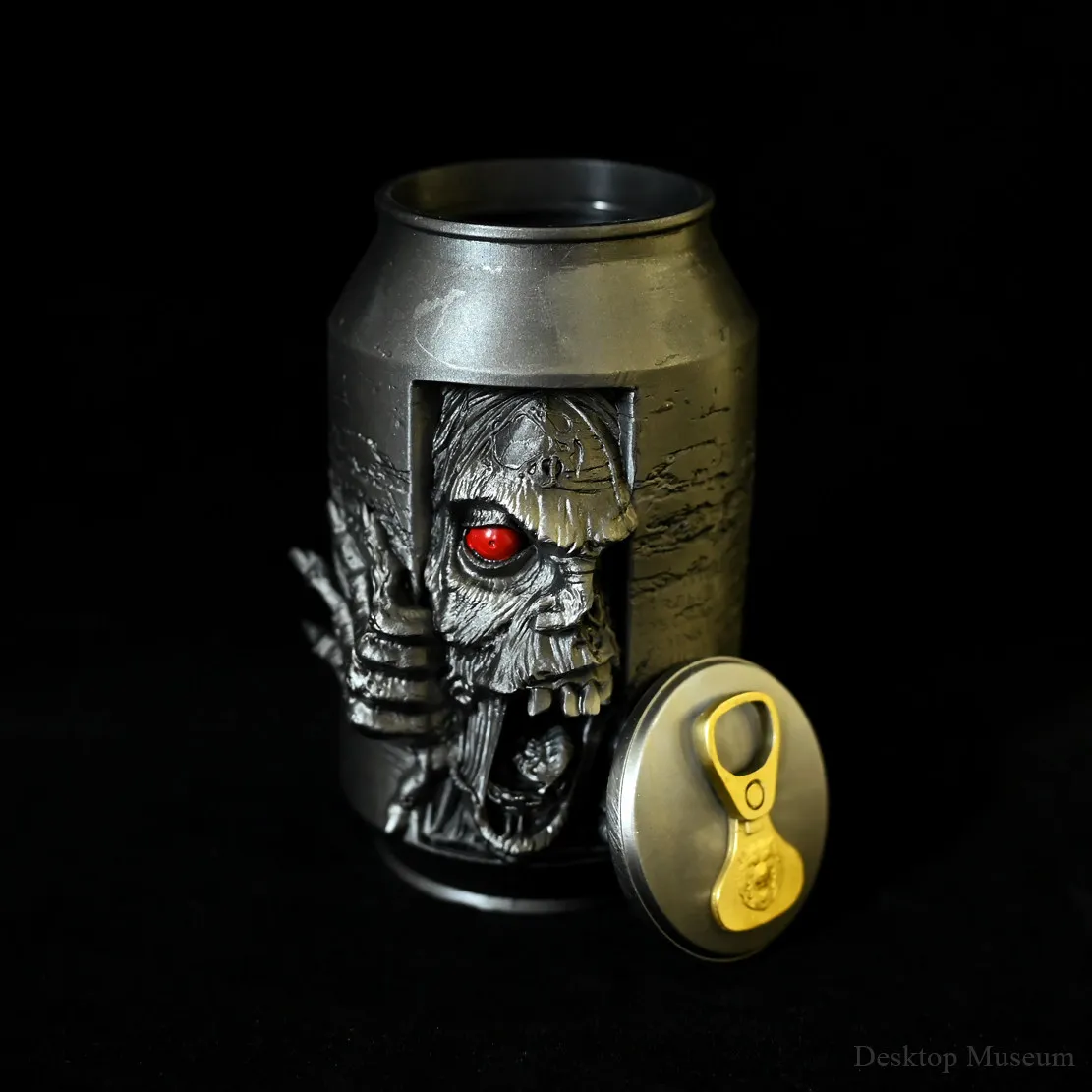 Monster Can Pen Holder 110mm Handmade Resin Desk Organizer Creepy Decor
