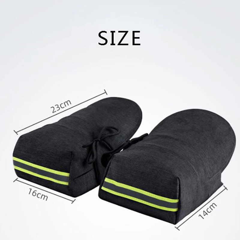 1 pair Waterproof Warmer Motorcycle Handlebar Gloves Motorbike Hand Cover Thicken Grip Muff With Reflective Strip