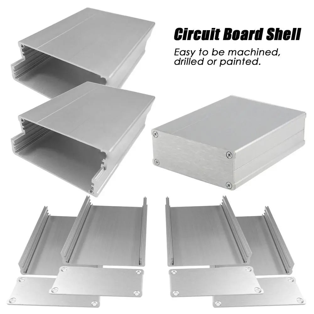 Aluminium Shielding Box 100*77*30mm Circuit Board Shell Electronic Project Box Power Case Enclosure Case