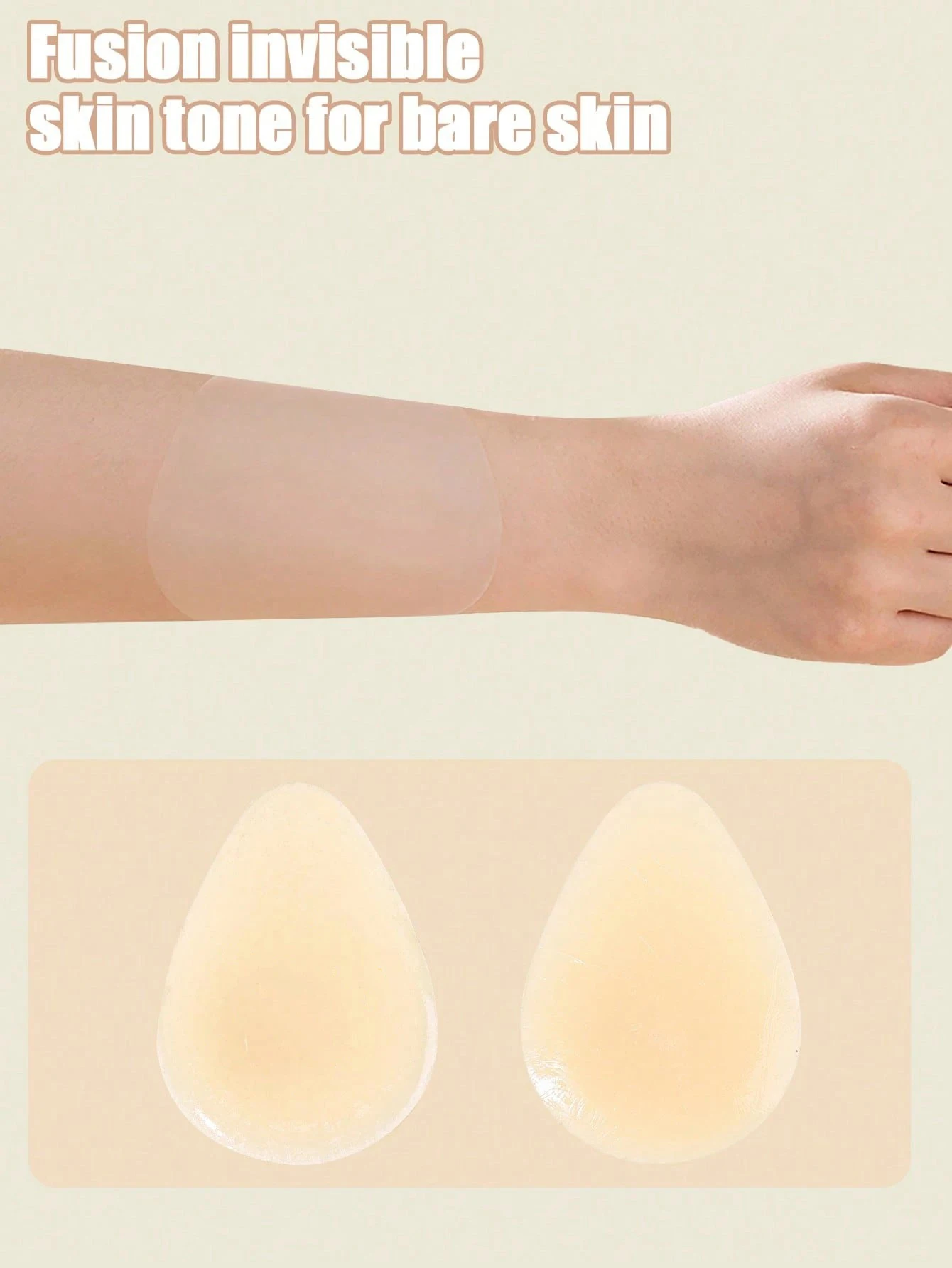 Ultra Thin Invisible Traceless Chest Patch, anti Sagging Water Droplet Lifting Nipple Patch, Solid Silicone anti Glare Patch image 3