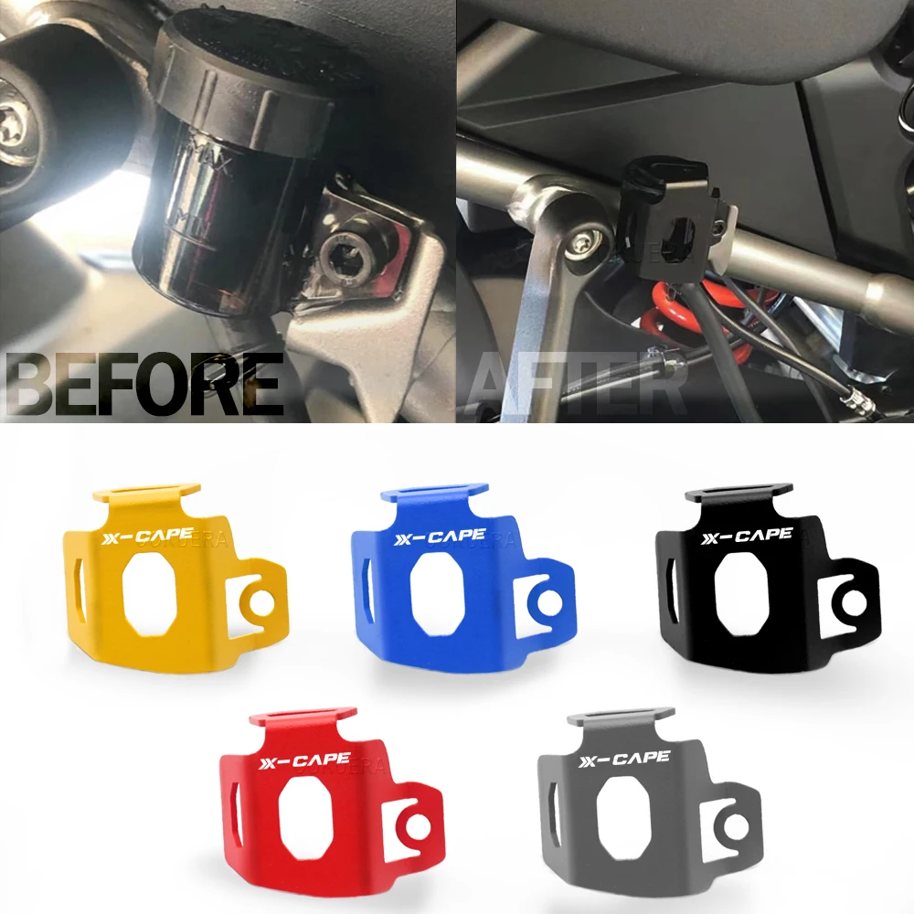 ل Moto Morini X CapeX-Cape 650 650X 2022 CNC الألومنيوم دراجة نارية الملحقات الخلفية سائل الفرامل خزان غطاء حماية حامي #2
