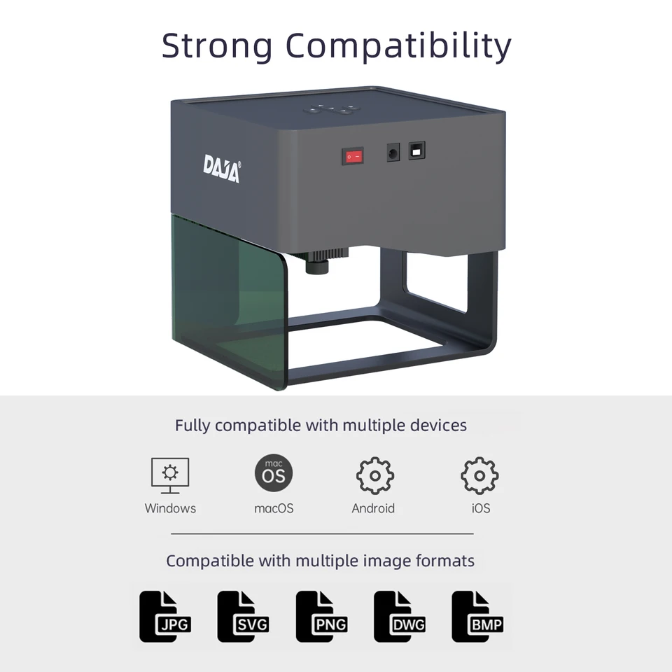 Daja dj6-レーザー彫刻機,CNC,DIYレーザー彫刻機,3000mW,高速ロゴ印刷