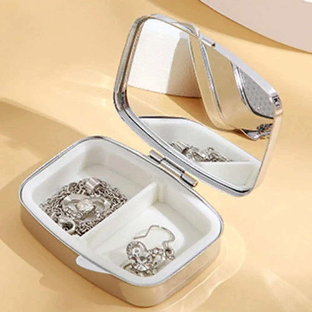 with HD Mirror Cartoon Animals Jewelry Box Cute Waterproof Sealed Organizer Kawaii Multifunctional Mini Pill Case Medicine