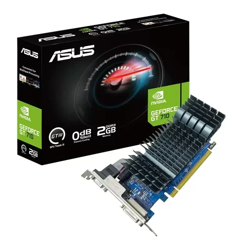 ASUS GT710-SL-2GD3-BRK-EVO Video Cards GPU Graphic Card NEW GT 710 2GB